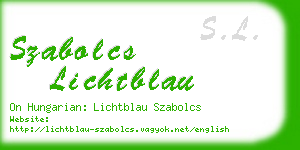 szabolcs lichtblau business card